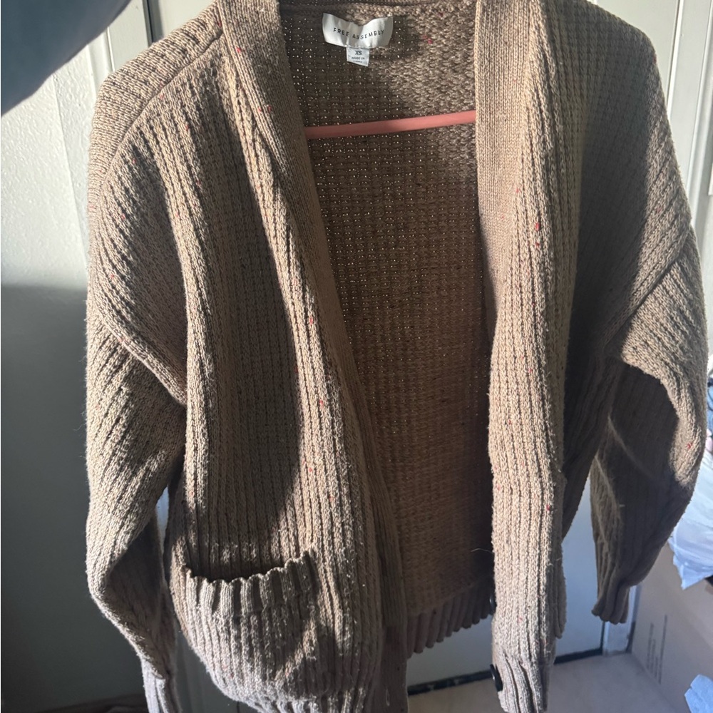 Elegant Brown Cardigan Sweater
